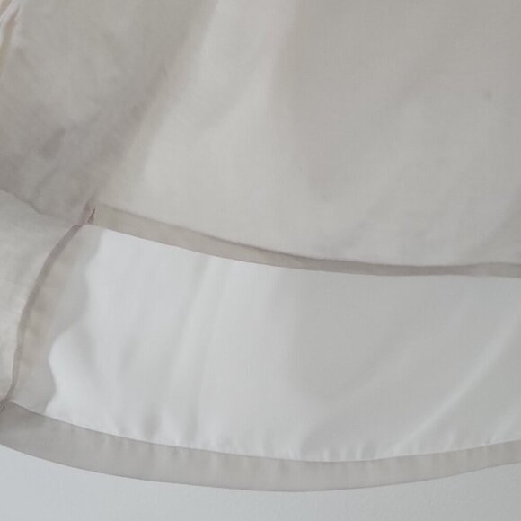 LAFAYETTE 148 | Cotton Cardigan Silk Panel Ivory Cream Sz MEDIUM - Picture 5 of 6